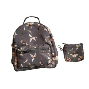 Floral Mini Backpack with Matching Coin Pouch